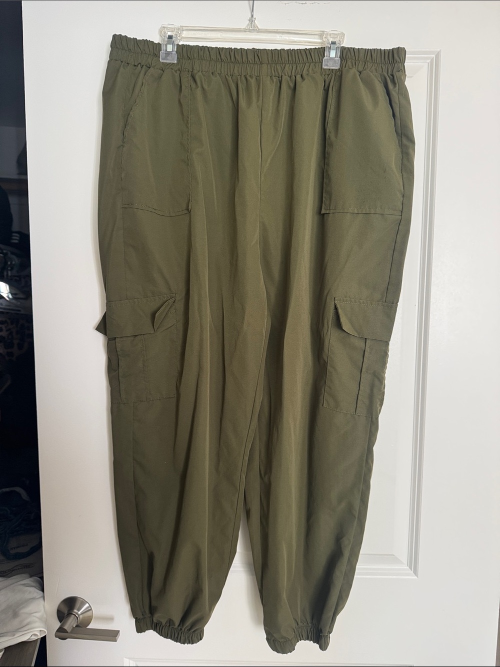 SHEIN Olive Green Cargo Joggers for Men